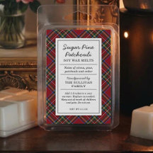 Klassiek Rood Tartan Vakantie Wax Smeltlabels