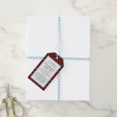 Klassiek Rood Tartan Zelfgemaakt Eten Cadeaulabel (Met Touw)