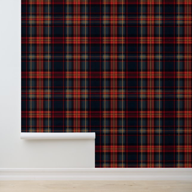 Klassiek rood tikkerpatroon behang (Applicatie)