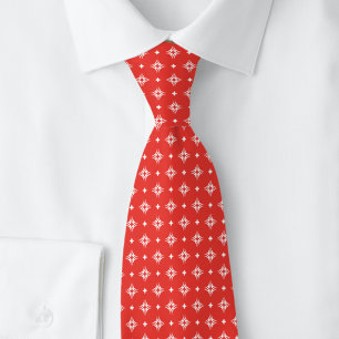 Klassiek rood tribal motief stropdas