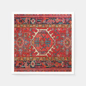 Klassiek rood Turks Perzisch Oriental Rug Napkins Servet (Voorkant)