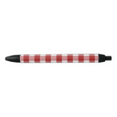 Klassiek rood wit buffel check geruite patroon zwarte inkt pen (Voorkant)