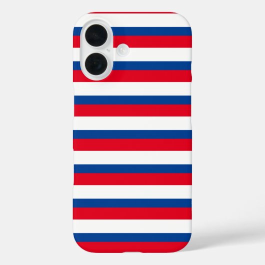 Klassiek rood, wit en blauw gestreept Case-Mate iPhone case (Achterkant)