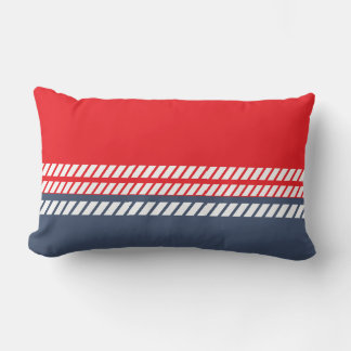 Klassiek Rood Wit en Blauw met Strepen Kussen