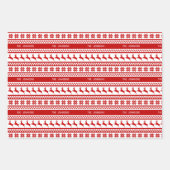 Klassiek rood wit en groen kerstCollectie Inpakpapier Vel (Voorkant 2)