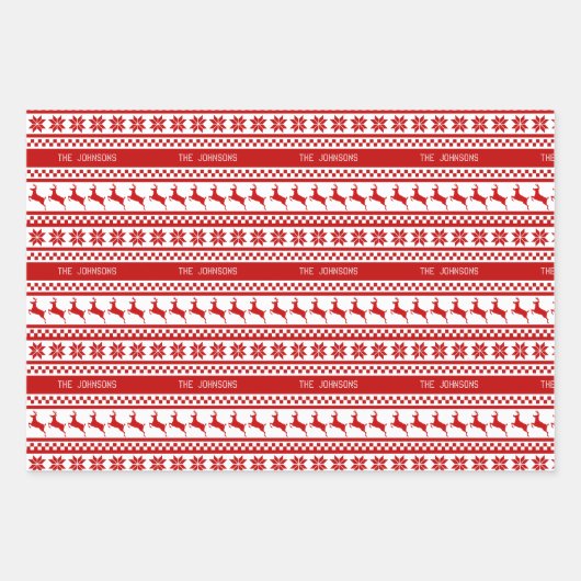 Klassiek rood wit en groen kerstCollectie Inpakpapier Vel (Voorkant 2)