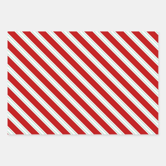 Klassiek rood wit en groen kerstCollectie Inpakpapier Vel (Voorkant)