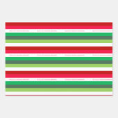 Klassiek rood wit en groen kerstCollectie Inpakpapier Vel (Voorkant 3)