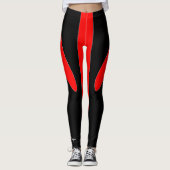 Klassiek rood wit en zwart leggings (Voorkant)