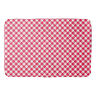 Klassiek rood-wit geruit patroon rustiek badmat