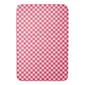 Klassiek rood-wit geruit patroon rustiek badmat (Voorkant Verticaal)