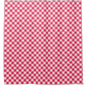 Klassiek rood-wit geruit patroon rustiek douchegordijn (Voorkant)