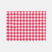 Klassiek rood-wit geruit patroon rustiek fleece deken (Voorkant (Horizontaal))