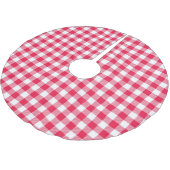 Klassiek rood-wit geruit patroon rustiek kerstboom rok (Gekanteld)