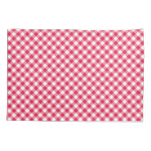 Klassiek rood-wit geruit patroon rustiek kussensloop (Achterkant-Links)