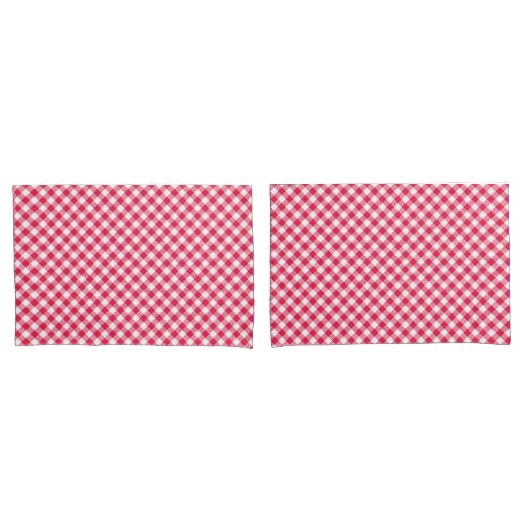 Klassiek rood-wit geruit patroon rustiek kussensloop (Voorkant-Set)