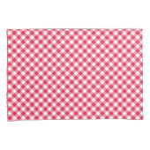 Klassiek rood-wit geruit patroon rustiek kussensloop (Voorkant-Rechts)