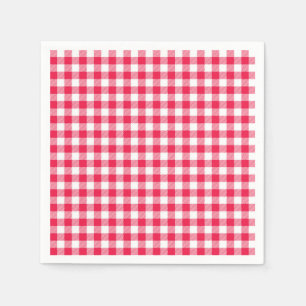 Klassiek rood-wit geruit patroon rustiek servetten