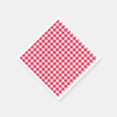 Klassiek rood-wit geruit patroon rustiek servetten (Hoek)