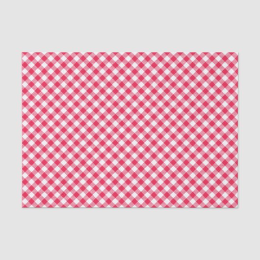 Klassiek rood-wit geruit patroon rustiek tissuepapier (Voorkant)