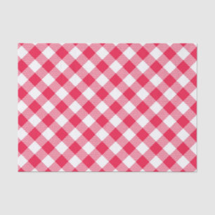 Klassiek rood-wit geruit patroon rustiek tissuepapier