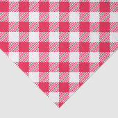 Klassiek rood-wit geruit patroon rustiek tissuepapier (Detail)