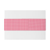 Klassiek rood-wit geruit patroon rustiek uitnodigingen wikkel (Achterkant Voorbeeld)