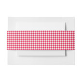Klassiek rood-wit geruit patroon rustiek uitnodigingen wikkel (Voorkant Voorbeeld)