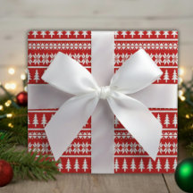 Klassiek rood & wit kerstboom gestreept patroon
