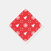 Klassiek rood wit kerstpatroon servet (Hoek)