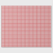 Klassiek rood-wit plaid patroon cadeaupapier (Vlak)