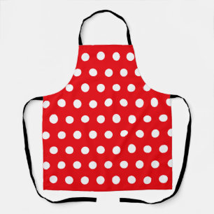 Klassiek rood-wit stippen schort