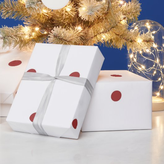 Klassiek rood-wit stippenpatroon cadeaupapier (Feestdagen)