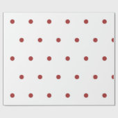 Klassiek rood-wit stippenpatroon cadeaupapier (Vlak)