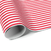 Klassiek rood wit streep patroon cadeaupapier (Rol Hoek)