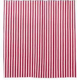 Klassiek rood wit streep patroon douchegordijn