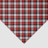 Klassiek rood wit zwart geruite check patroon tissuepapier (Detail)