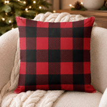 Klassiek rood zwart Buffalo geruit Kerstmis