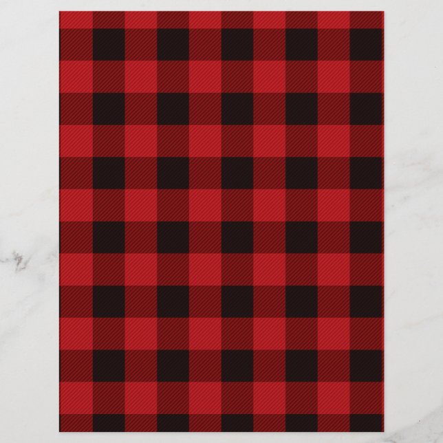 Klassiek rood zwart geruit patroon (Voorkant)