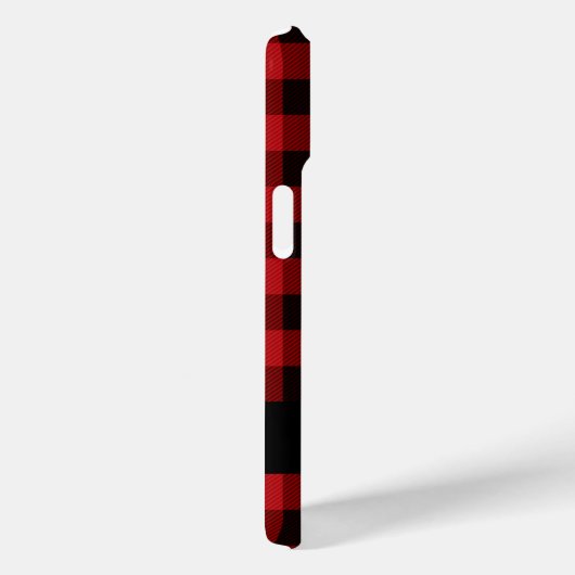 Klassiek rood zwart geruit patroon Case-Mate iPhone case (Achterkant / Rechts)