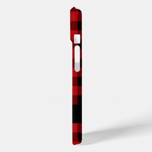 Klassiek rood zwart geruit patroon Case-Mate iPhone case (Achterkant / Links)