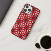 Klassiek rood zwart-wit gevlekt patroon Case-Mate iPhone case