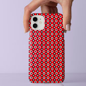 Klassiek rood zwart-wit gevlekt patroon Case-Mate iPhone case