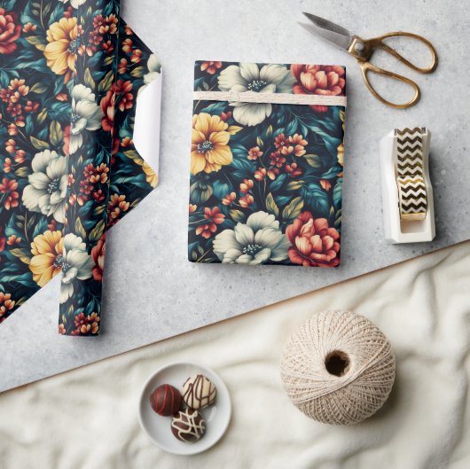 Klassiek roos bloem verpakkings papier voor iedere (Crafts)