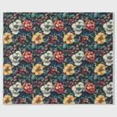 Klassiek roos bloem verpakkings papier voor iedere (Vlak)