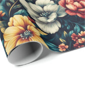 Klassiek roos bloem verpakkings papier voor iedere (Rol Hoek)