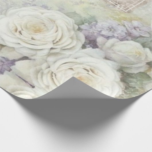  Klassiek Roos Floral Pastel Bohemian Gifts Cadeaupapier (Hoek)