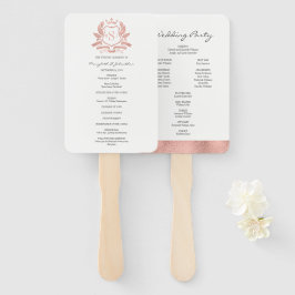 Klassiek Roos Gold Crest Weddenprogramma Handje Fa Handwaaier