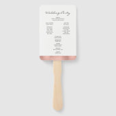 Klassiek Roos Gold Crest Weddenprogramma Handje Fa Handwaaier (Achterkant)