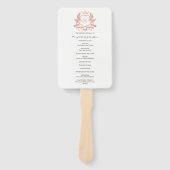 Klassiek Roos Gold Crest Weddenprogramma Handje Fa Handwaaier (Voorkant)